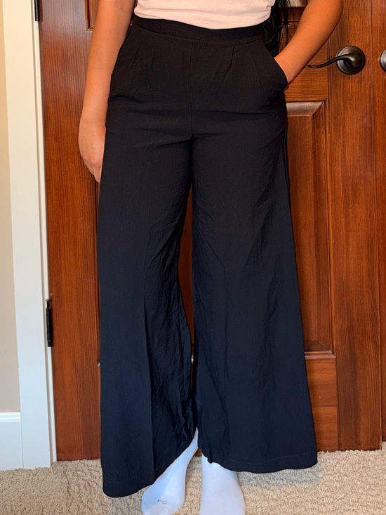 Pants - Black Wide-Leg Women's Pants - Classic High Waist
